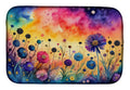 Scabiosa in Color Dish Drying Mat Absorbent Dish Drying Mat Pad for Kitchen Counter Dish Drainer Mat for Countertop, 14 x 21", Multicolor