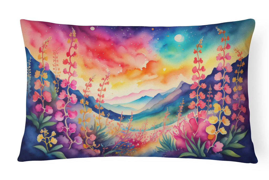 Snapdragon in Color Decorative Throw Pillow 12x16 Indoor Outdoor Accent Cushion, Fabric Cover with Insert for Sofa, Bed, Porch & Living Room