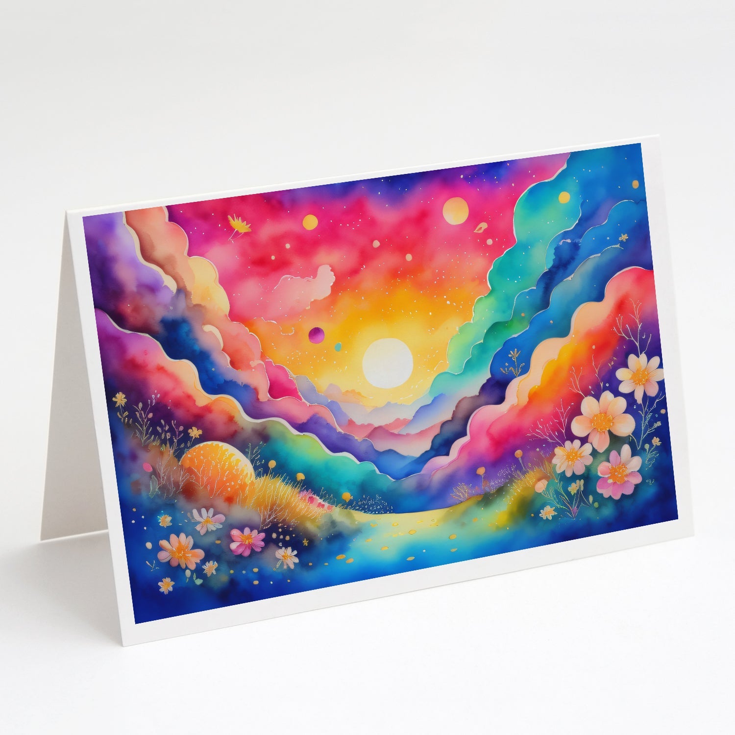 Stock, or Gillyflower in Color Greeting Cards Pack of 8 Blank Cards with Envelopes Whimsical A7 Size 5x7