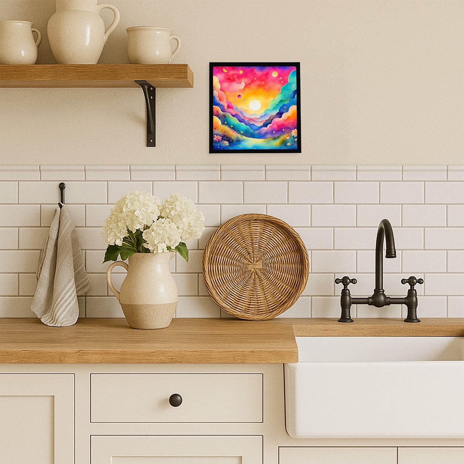 Stock, or Gillyflower in Color Framed Metal Print Bathroom, Kitchen, Office, Home Decor Wall Art Ready to Hang, Square, 8X8