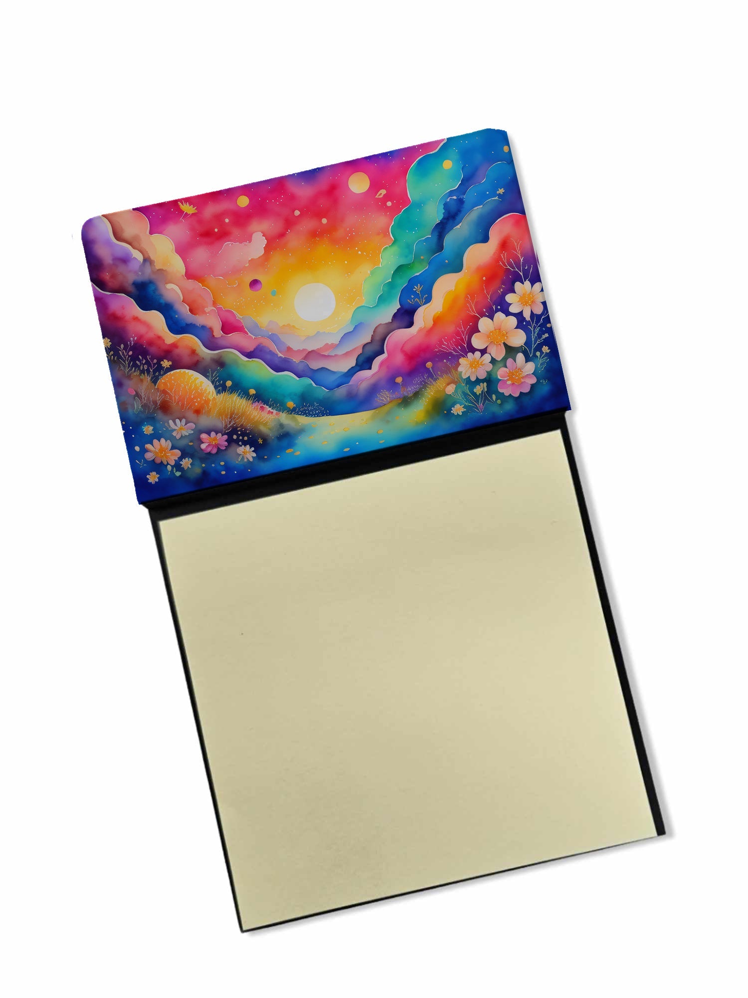 Stock, or Gillyflower in Color Watercolor Sticky Note Holder Refillable Dispenser Desk Accessory 3x3 Pad Gift