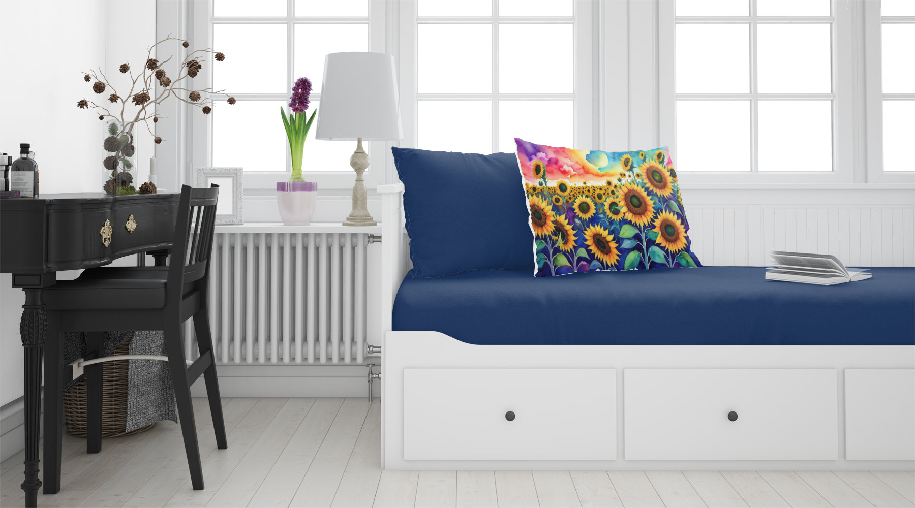 Sunflowers in Color Standard Pillowcase Lightweight Super Soft Easy Care Decorative Artwork Pillowcase, Standard