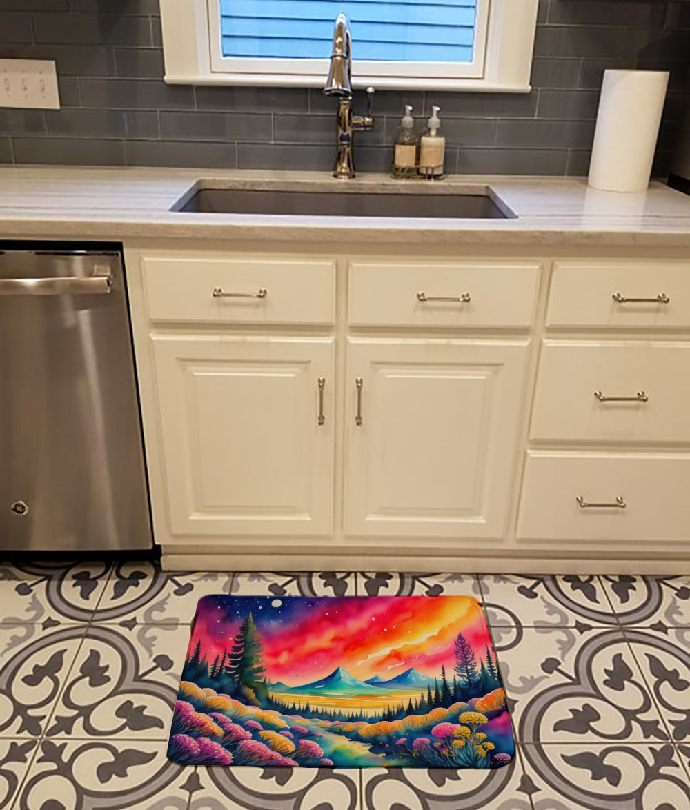 Yarrow in Color Memory Foam Kitchen Mat Machine Washable Anti-Fatigue Cushion Comfort Bath or Kitchen Rug
