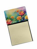 Chrysanthemums in Watercolor Watercolor Sticky Note Holder Refillable Dispenser Desk Accessory 3x3 Pad Gift