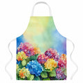Hydrangeas in Watercolor Apron Cooking Kitchen Server Baking Crafts Gardening for Adult Women Men, Unisex, Large, Multicolor