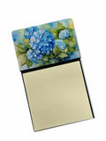 Hydrangeas in Watercolor Watercolor Sticky Note Holder Refillable Dispenser Desk Accessory 3x3 Pad Gift