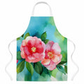 Alabama Camellia in Watercolor Apron Cooking Kitchen Server Baking Crafts Gardening for Adult Women Men, Unisex, Large, Multicolor