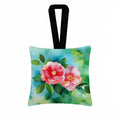 Alabama Camellia in Watercolor Hanging Square Fabric Ornament 3.5 × 3.5 Decorative Door-Knob & Tree Hanger, Soft Fabric