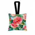 Alabama Camellia in Watercolor Hanging Square Fabric Ornament 3.5 × 3.5 Decorative Door-Knob & Tree Hanger, Soft Fabric