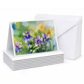 Colorado Rocky Mountain Columbine in Watercolor Greeting Cards Pack of 8 Blank Cards with Envelopes Whimsical A7 Size 5x7