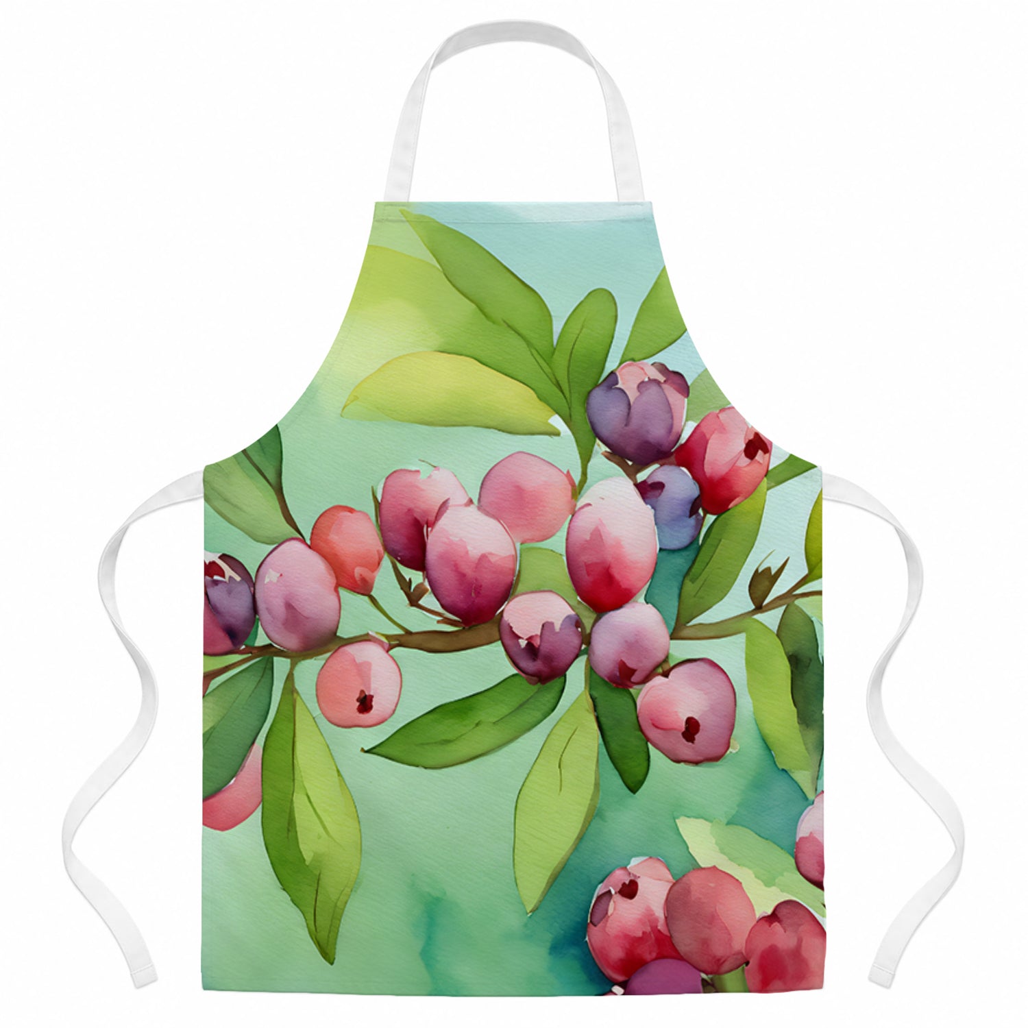 Connecticut Mountain Laurels in Watercolor Apron Cooking Kitchen Server Baking Crafts Gardening for Adult Women Men, Unisex, Large, Multicolor