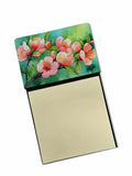 Delaware Peach Blossom in Watercolor Watercolor Sticky Note Holder Refillable Dispenser Desk Accessory 3x3 Pad Gift