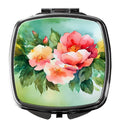 Georgia Cherokee Rose in Watercolor Compact Mirror Decorative Travel Makeup Mirror for Women Girls Gifts Pocket Makeup Mirror Folding Handheld
