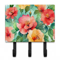 Georgia Cherokee Rose in Watercolor Leash or Key Holder Wall Hooks, Coat Rack Wall Mount, for Hanging Keys, Towels, Aprons, Leashes