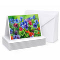Illinois Violet in Watercolor Greeting Cards Pack of 8 Blank Cards with Envelopes Whimsical A7 Size 5x7