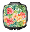 Indiana Peonies in Watercolor Compact Mirror Decorative Travel Makeup Mirror for Women Girls Gifts Pocket Makeup Mirror Folding Handheld