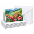 Iowa Wild Prairie Roses in Watercolor Greeting Cards Pack of 8 Blank Cards with Envelopes Whimsical A7 Size 5x7