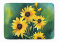 Kentucky Goldenrod in Watercolor Memory Foam Kitchen Mat Machine Washable Anti-Fatigue Cushion Comfort Bath or Kitchen Rug