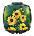 Kentucky Goldenrod in Watercolor Compact Mirror Decorative Travel Makeup Mirror for Women Girls Gifts Pocket Makeup Mirror Folding Handheld