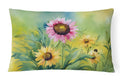 Kentucky Goldenrod in Watercolor Decorative Throw Pillow 12x16 Indoor Outdoor Accent Cushion, Fabric Cover with Insert for Sofa, Bed, Porch & Living Room