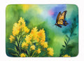 Kentucky Goldenrod in Watercolor Memory Foam Kitchen Mat Machine Washable Anti-Fatigue Cushion Comfort Bath or Kitchen Rug