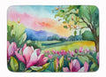 Louisiana Magnolias in Watercolor Memory Foam Kitchen Mat Machine Washable Anti-Fatigue Cushion Comfort Bath or Kitchen Rug