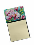Louisiana Magnolias in Watercolor Watercolor Sticky Note Holder Refillable Dispenser Desk Accessory 3x3 Pad Gift