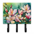 Louisiana Magnolias in Watercolor Leash or Key Holder Wall Hooks, Coat Rack Wall Mount, for Hanging Keys, Towels, Aprons, Leashes