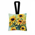 Maryland Black-Eyed Susans in Watercolor Hanging Square Fabric Ornament 3.5 × 3.5 Decorative Door-Knob & Tree Hanger, Soft Fabric