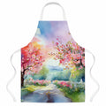 Michigan Apple Blossoms in Watercolor Apron Cooking Kitchen Server Baking Crafts Gardening for Adult Women Men, Unisex, Large, Multicolor