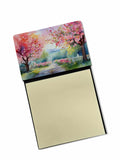 Michigan Apple Blossoms in Watercolor Watercolor Sticky Note Holder Refillable Dispenser Desk Accessory 3x3 Pad Gift