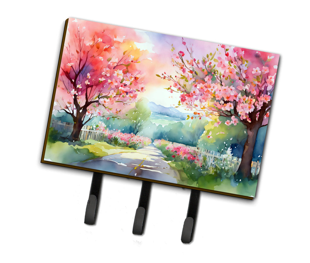Michigan Apple Blossoms in Watercolor Leash or Key Holder DAC1671TH68