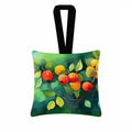 Missouri Hawthorns in Watercolor Hanging Square Fabric Ornament 3.5 × 3.5 Decorative Door-Knob & Tree Hanger, Soft Fabric