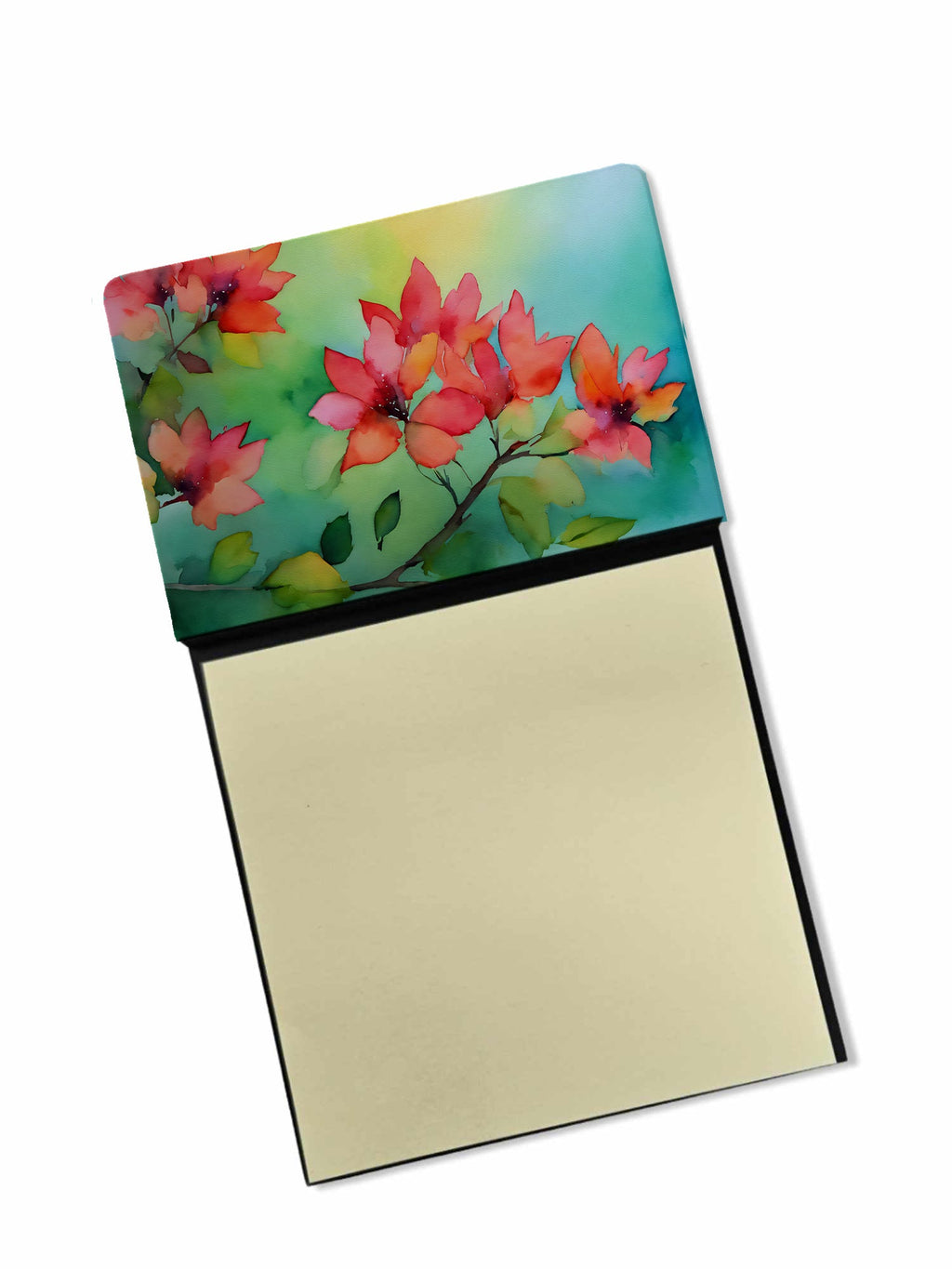 Missouri Hawthorns in Watercolor Watercolor Sticky Note Holder Refillable Dispenser Desk Accessory 3x3 Pad Gift