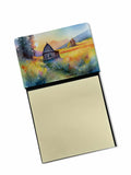 Montana Bitterroot in Watercolor Watercolor Sticky Note Holder Refillable Dispenser Desk Accessory 3x3 Pad Gift