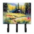 Montana Bitterroot in Watercolor Leash or Key Holder Wall Hooks, Coat Rack Wall Mount, for Hanging Keys, Towels, Aprons, Leashes
