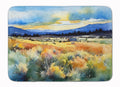 Nevada Sagebrush in Watercolor Memory Foam Kitchen Mat Machine Washable Anti-Fatigue Cushion Comfort Bath or Kitchen Rug
