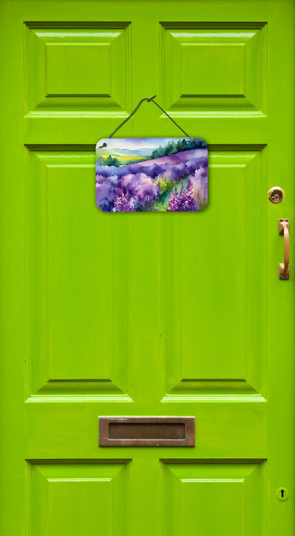 New Hampshire Purple Lilac in Watercolor Wall or Door Hanging Prints Aluminum Metal Sign Kitchen Wall Bar Bathroom Plaque Home Decor, 8HX12W, Multicolor