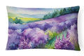 New Hampshire Purple Lilac in Watercolor Decorative Throw Pillow 12x16 Indoor Outdoor Accent Cushion, Fabric Cover with Insert for Sofa, Bed, Porch & Living Room