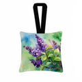New Hampshire Purple Lilac in Watercolor Hanging Square Fabric Ornament 3.5 × 3.5 Decorative Door-Knob & Tree Hanger, Soft Fabric