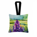 New Jersey Violet in Watercolor Hanging Square Fabric Ornament 3.5 × 3.5 Decorative Door-Knob & Tree Hanger, Soft Fabric