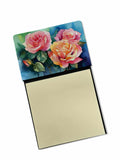 New York Roses in Watercolor Watercolor Sticky Note Holder Refillable Dispenser Desk Accessory 3x3 Pad Gift