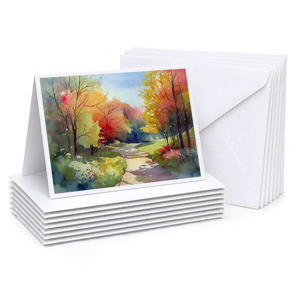 North Carolina Dogwoods in Watercolor Greeting Cards Pack of 8 Blank Cards with Envelopes Whimsical A7 Size 5x7