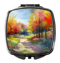 North Carolina Dogwoods in Watercolor Compact Mirror Decorative Travel Makeup Mirror for Women Girls Gifts Pocket Makeup Mirror Folding Handheld