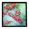 Pennsylvania Mountain Laurels in Watercolor Framed Metal Print Bathroom, Kitchen, Office, Home Decor Wall Art Ready to Hang, Square, 8X8