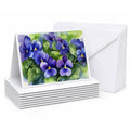 Rhode Island Violets in Watercolor Greeting Cards Pack of 8 Blank Cards with Envelopes Whimsical A7 Size 5x7