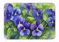 Rhode Island Violets in Watercolor Memory Foam Kitchen Mat Machine Washable Anti-Fatigue Cushion Comfort Bath or Kitchen Rug