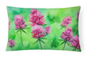 Vermont Red Clover in Watercolor Decorative Throw Pillow 12x16 Indoor Outdoor Accent Cushion, Fabric Cover with Insert for Sofa, Bed, Porch & Living Room