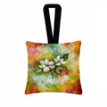 Virginia American Dogwood in Watercolor Hanging Square Fabric Ornament 3.5 × 3.5 Decorative Door-Knob & Tree Hanger, Soft Fabric