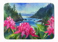 Washington Coast Rhododendrons in Watercolor Memory Foam Kitchen Mat Machine Washable Anti-Fatigue Cushion Comfort Bath or Kitchen Rug